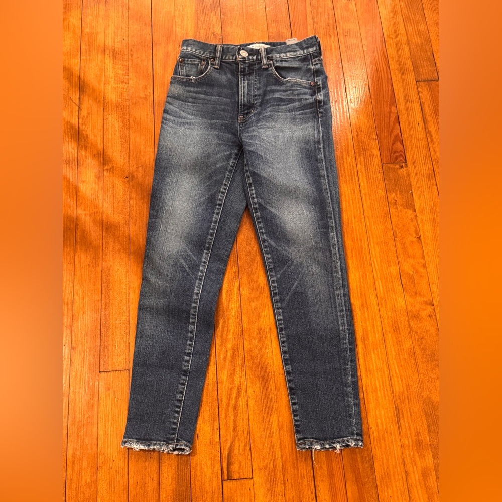 MOUSSY Vintage Japanese Denim Jeans 24 | Distressed Hem Skinny Mid Rise